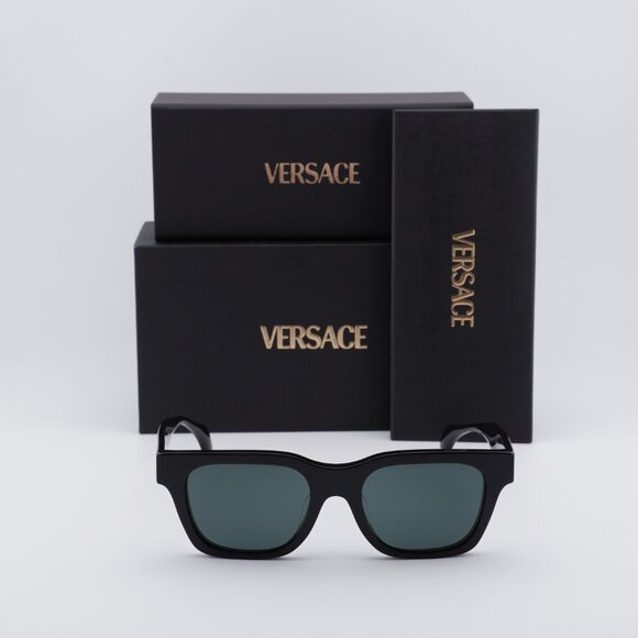 Versace VE4486F GB1/87 Square Sunglasses – Shiny Black/Dark Grey - Picture 2 of 10